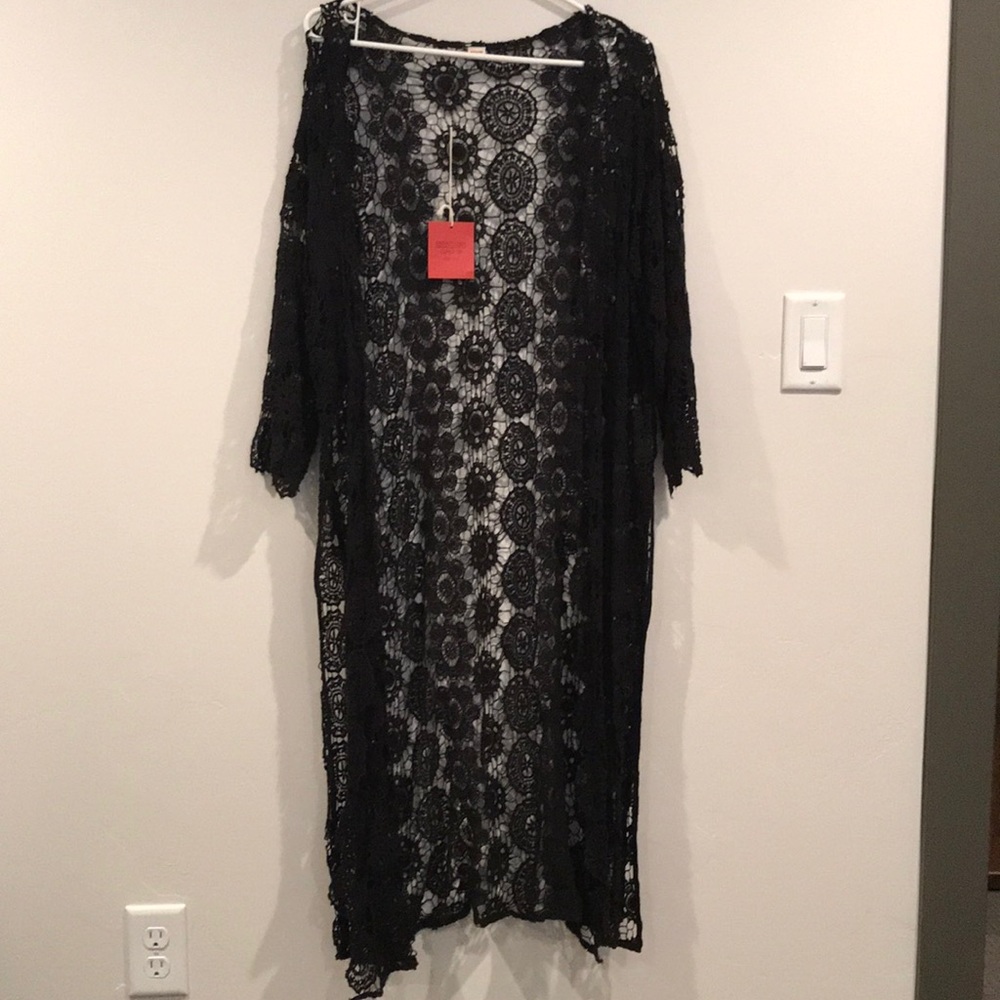 Mossimo Black Crochet Cardigan